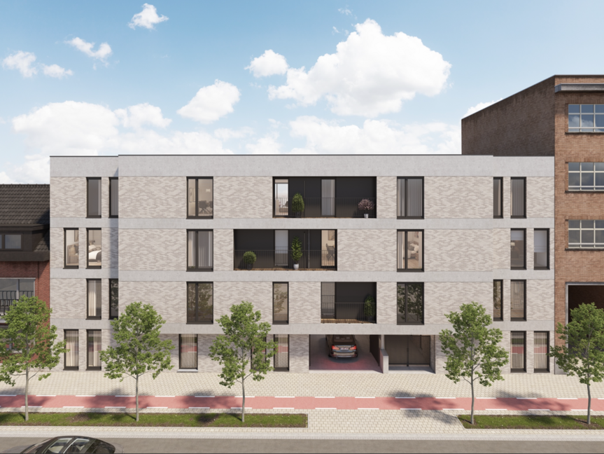 Vooraanzicht project met aanduidingen