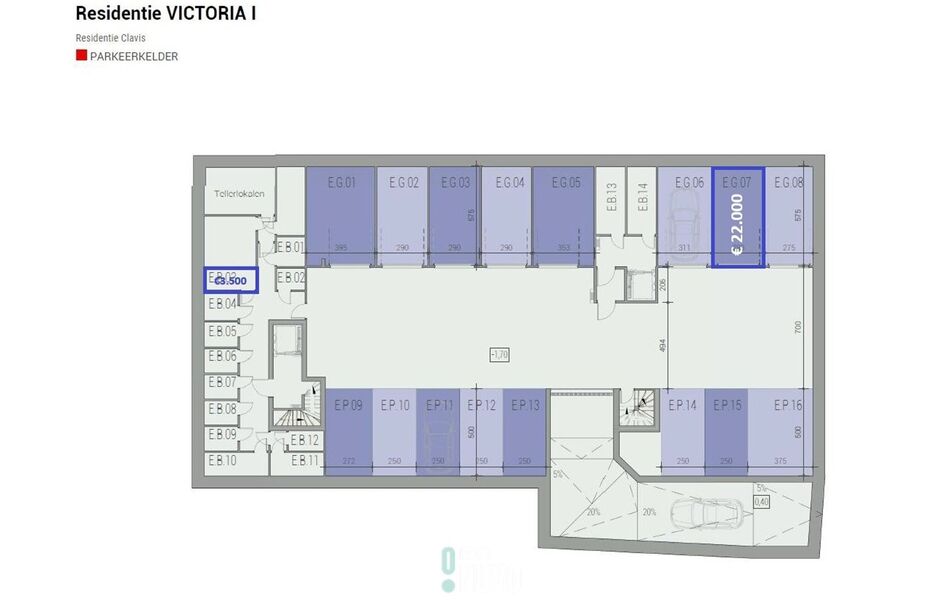 Binnenstaanplaats te koop in AALST