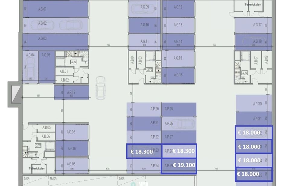 Parking intérieur à vendre à AALST