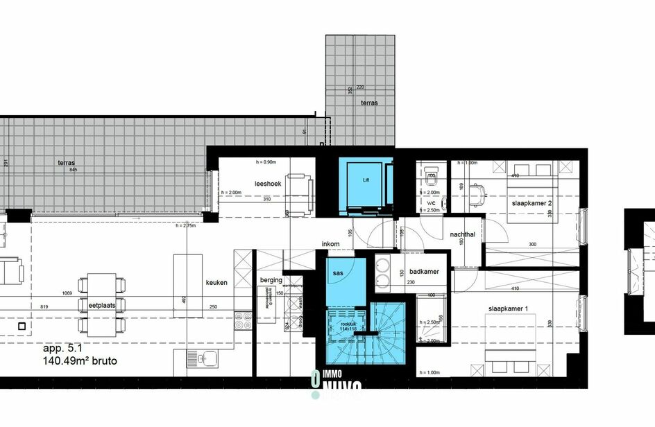 Penthouse te huur in Baardegem